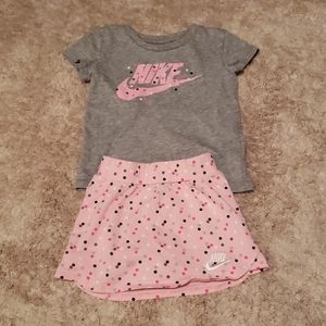 Nike 3T/4T girls tee shirt with matching skort
